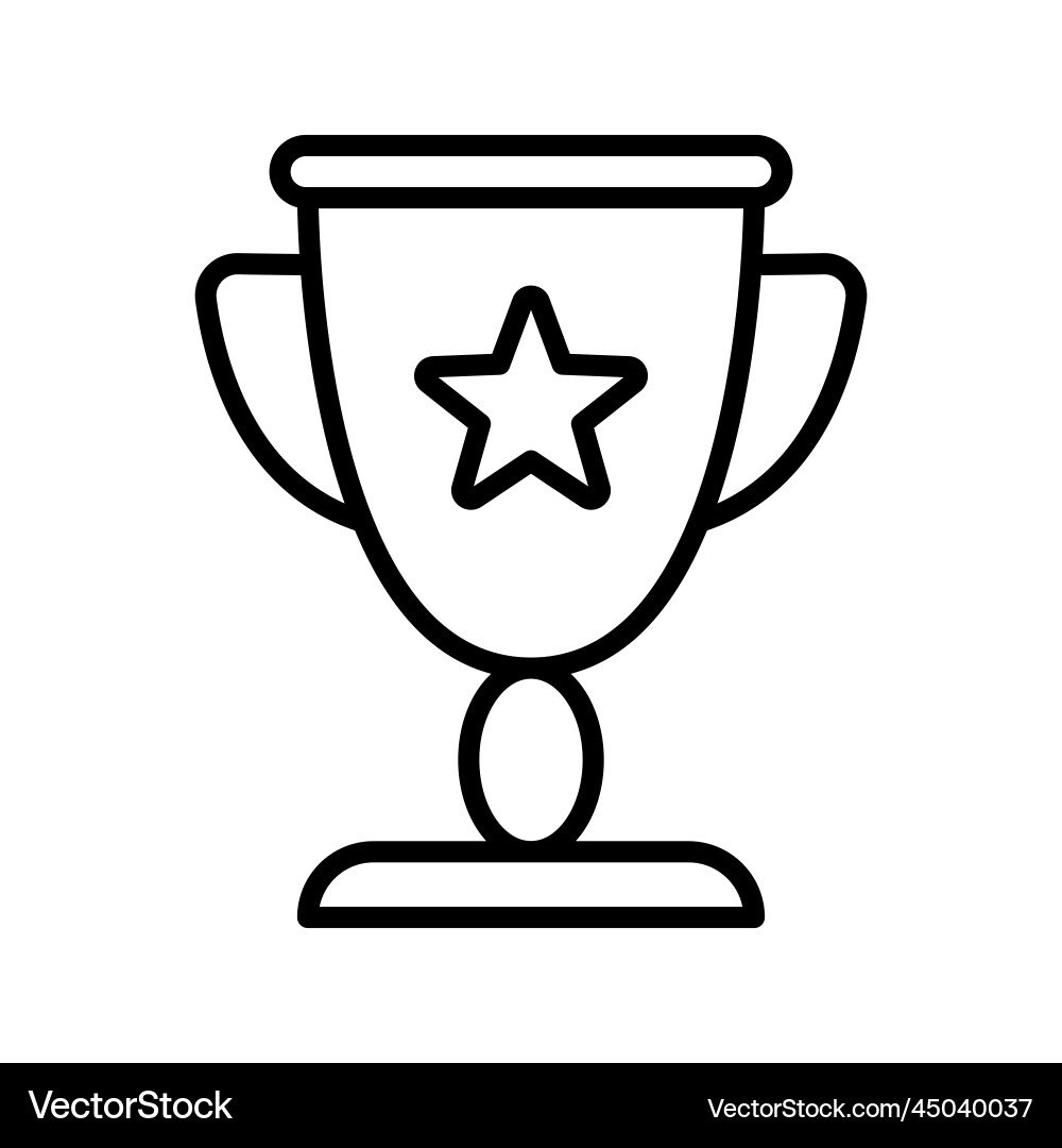 Victory Cup-Symbol dünne Linie Gewinner erster Platz Victory Cup-Symbol dünne Linie Gewinner erster Platz vektorbild
