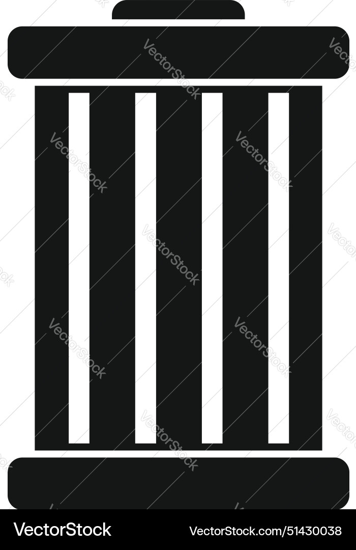 A trash can icon Royalty Free Vector Image - VectorStock