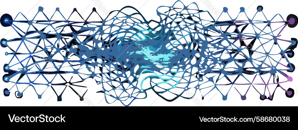 Abstract quantum network futuristic data flow Vector Image