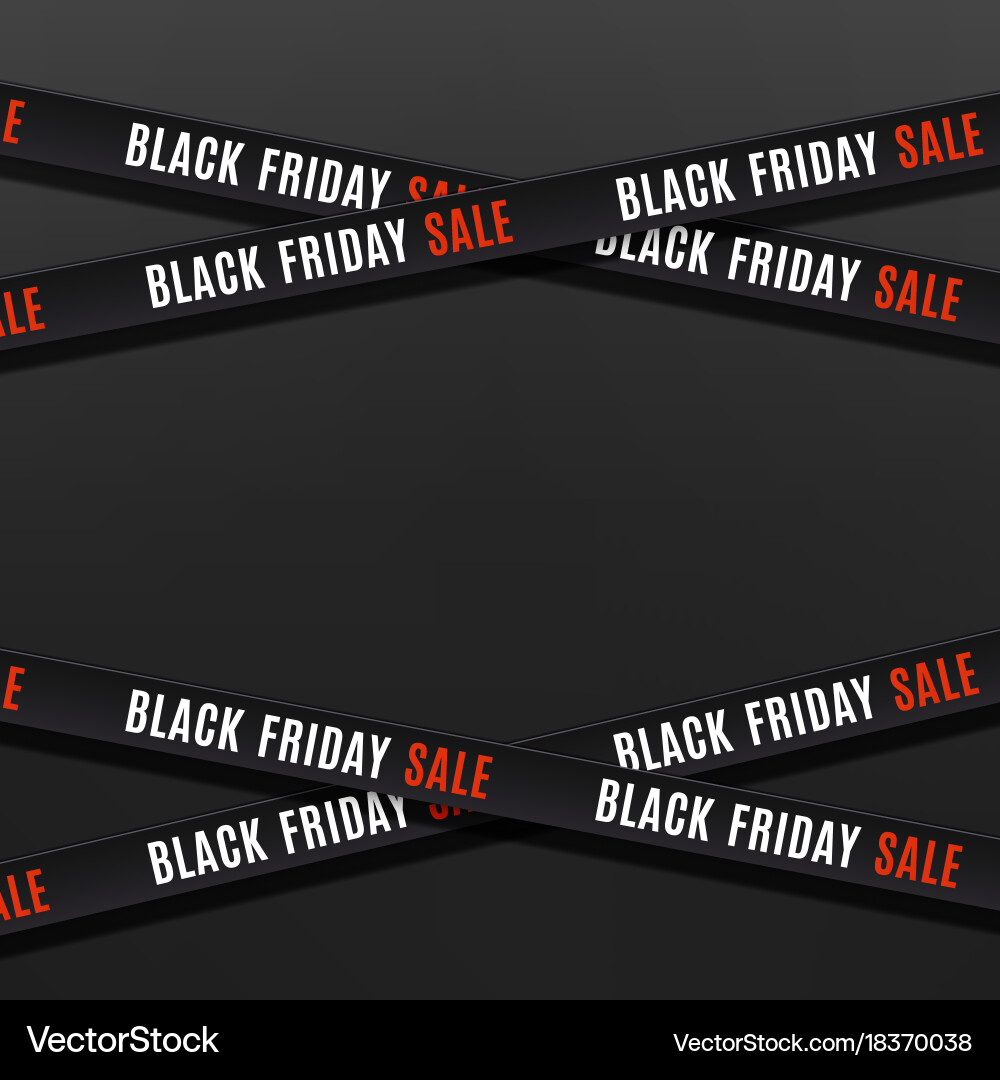 Black Friday Sale - Warning Tape Vector Image