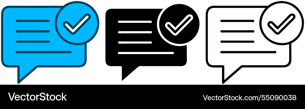 Checklist icons approved document task completed Vector Image