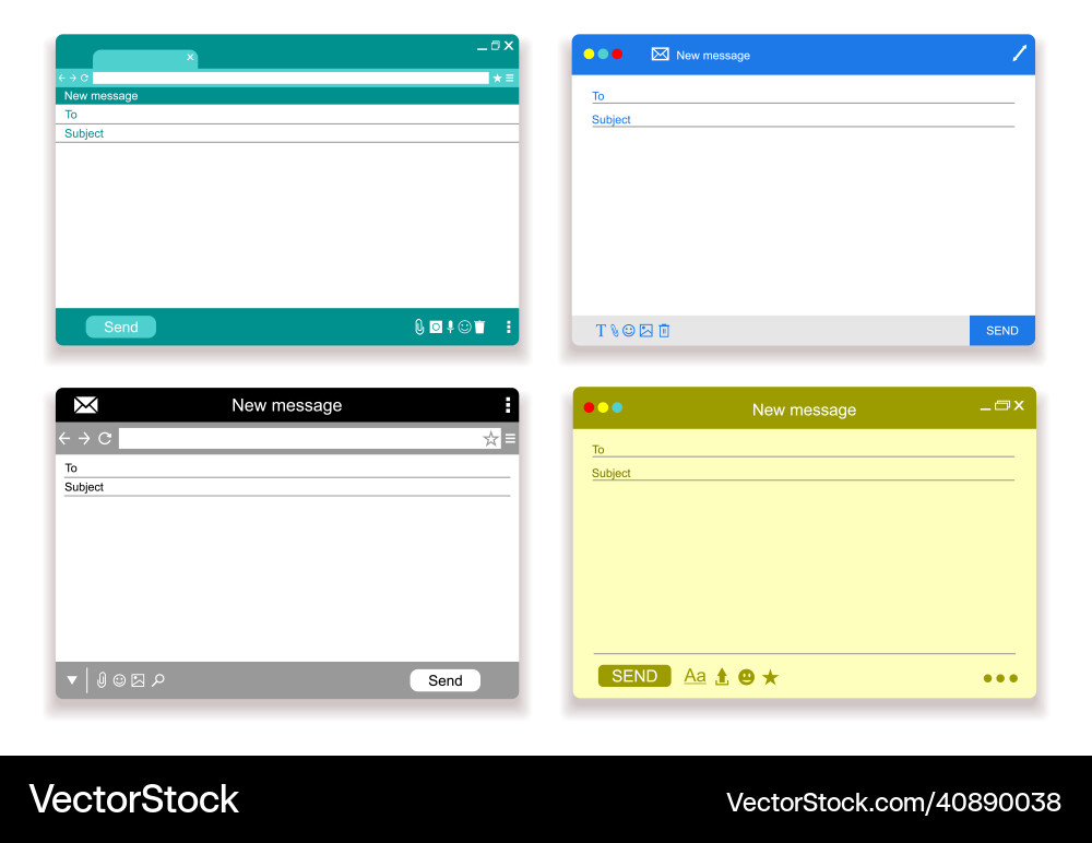 Email interface banner for browser Email interface banner for browser vector image