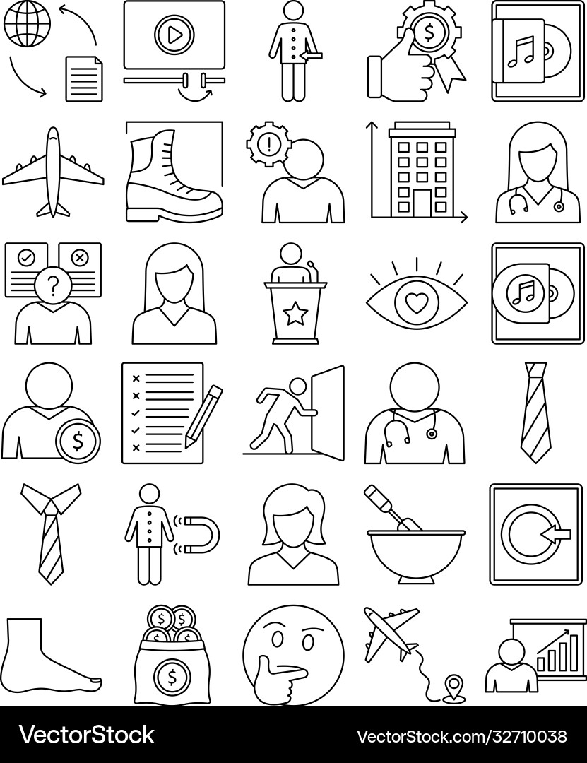 Explanatory icons set every single icon c Vector Image