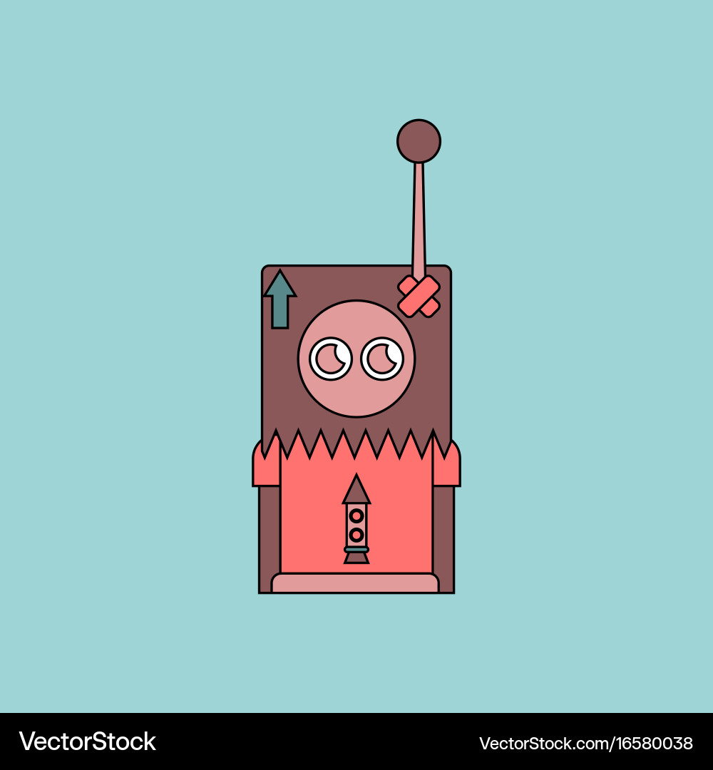 Flat icon design collection space remote control vector image