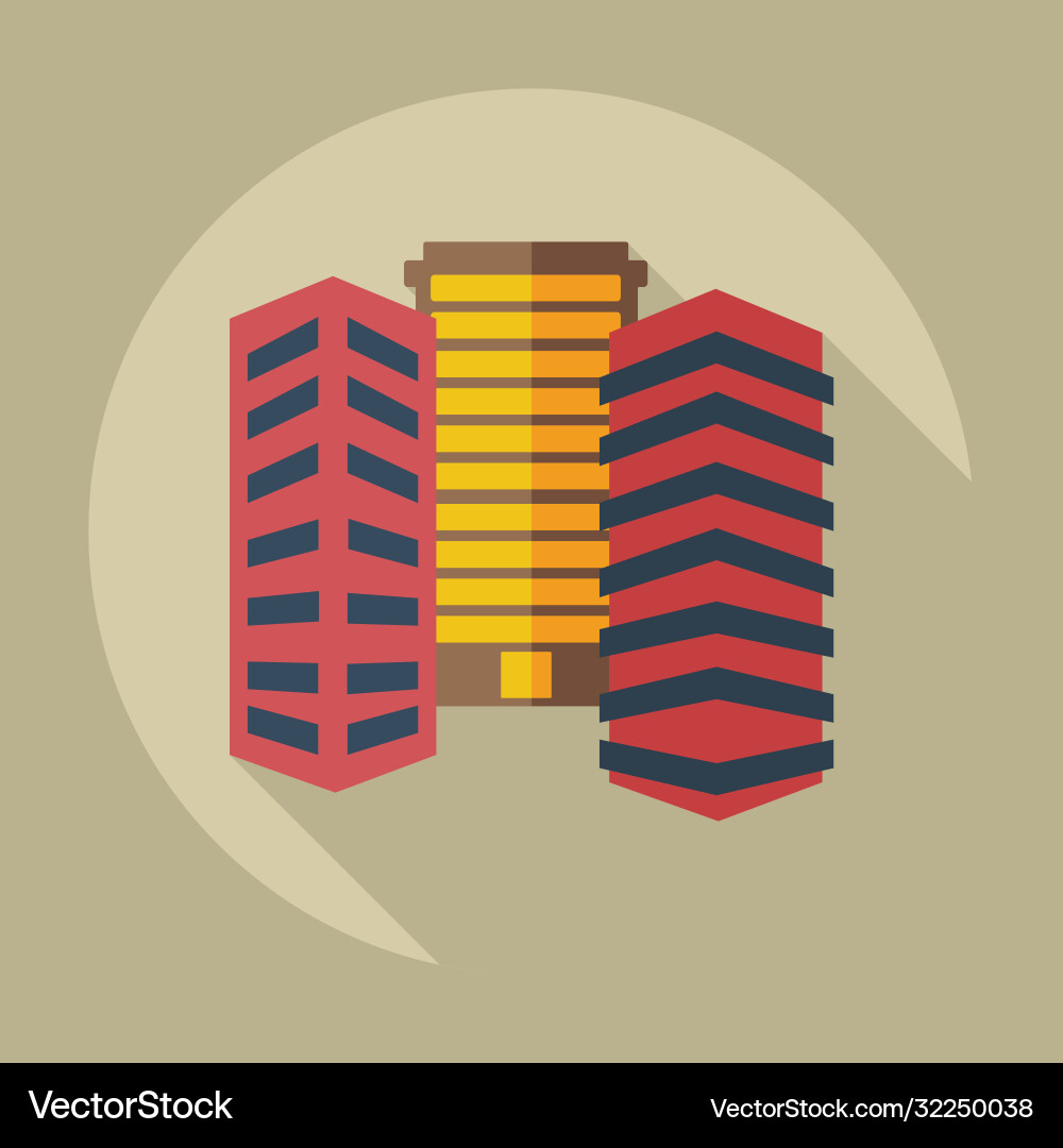 Flat modern design with shadow icons building Flat modern design with shadow icons building vector image