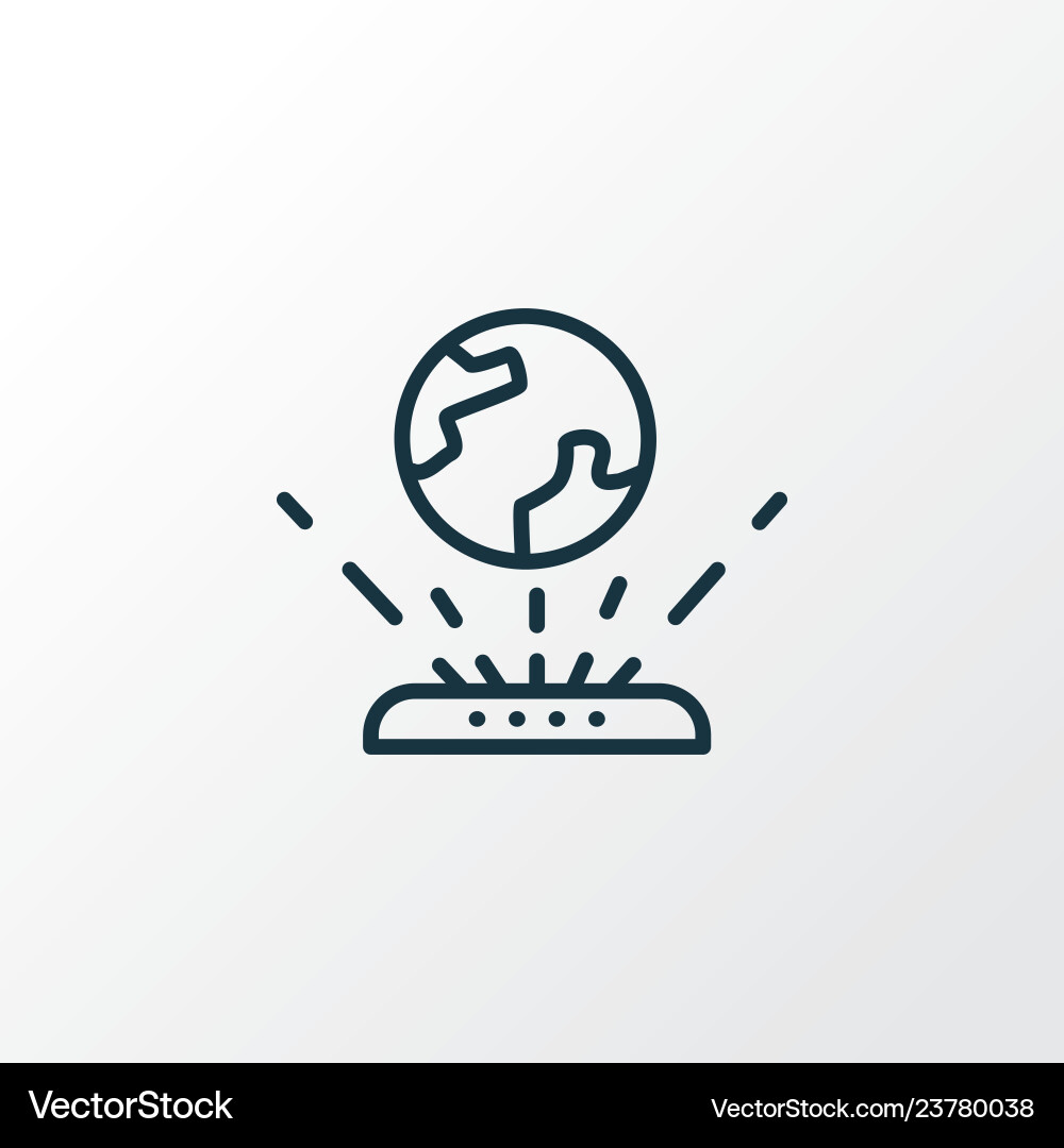 Hologram projection icon line symbol premium Hologram projection icon line symbol premium vector image