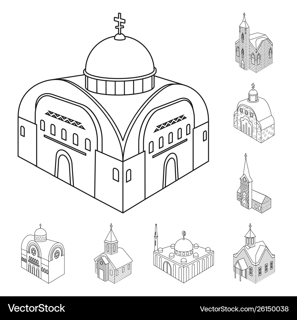 Isolated object architecture and building sign Vector Image