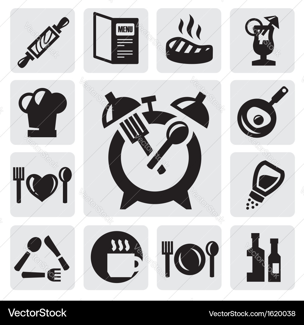 Kitchen Icons - Cooking Set Vector Image