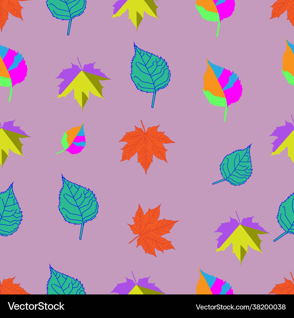 Leaves pattern Royalty Free Vector Image - VectorStock