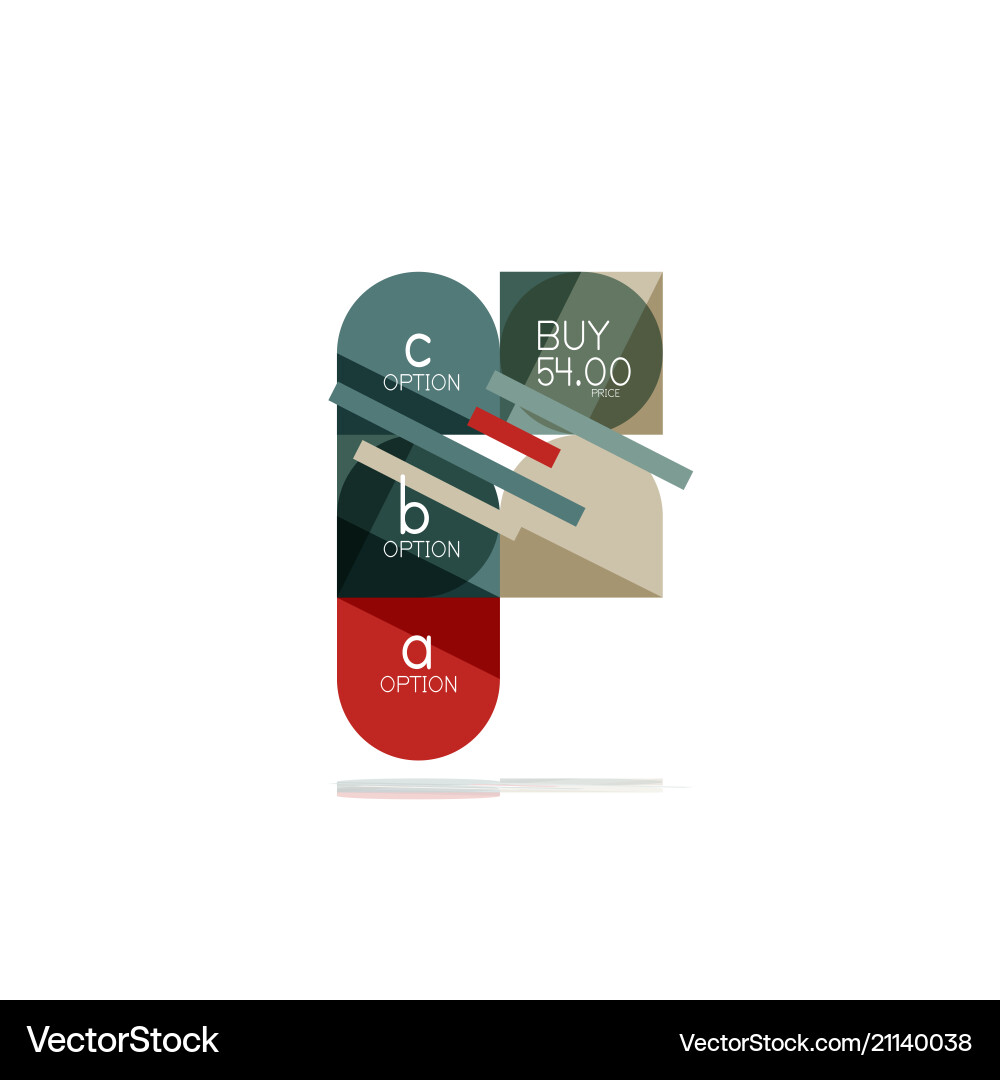 Minimal flat clean abstract option step Minimal flat clean abstract option step vector image