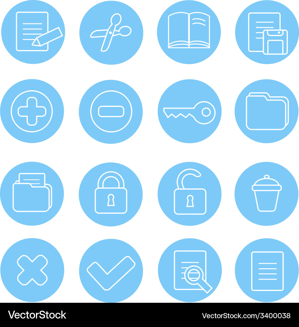Navigation Icons & Buttons Vector Image