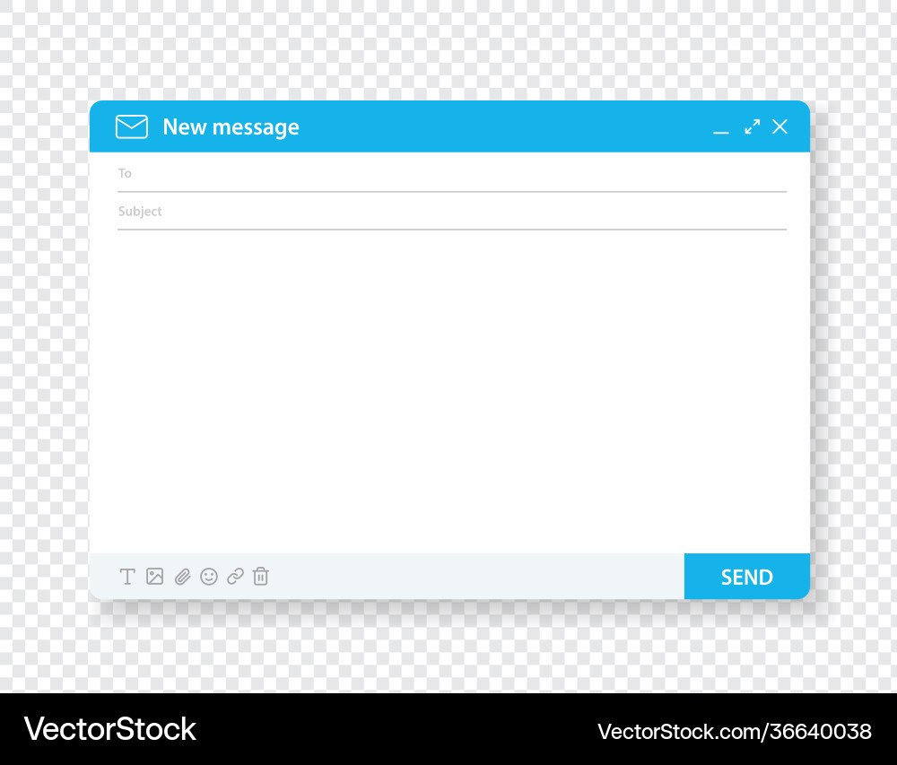 New message empty template realistic New message empty template realistic vector image