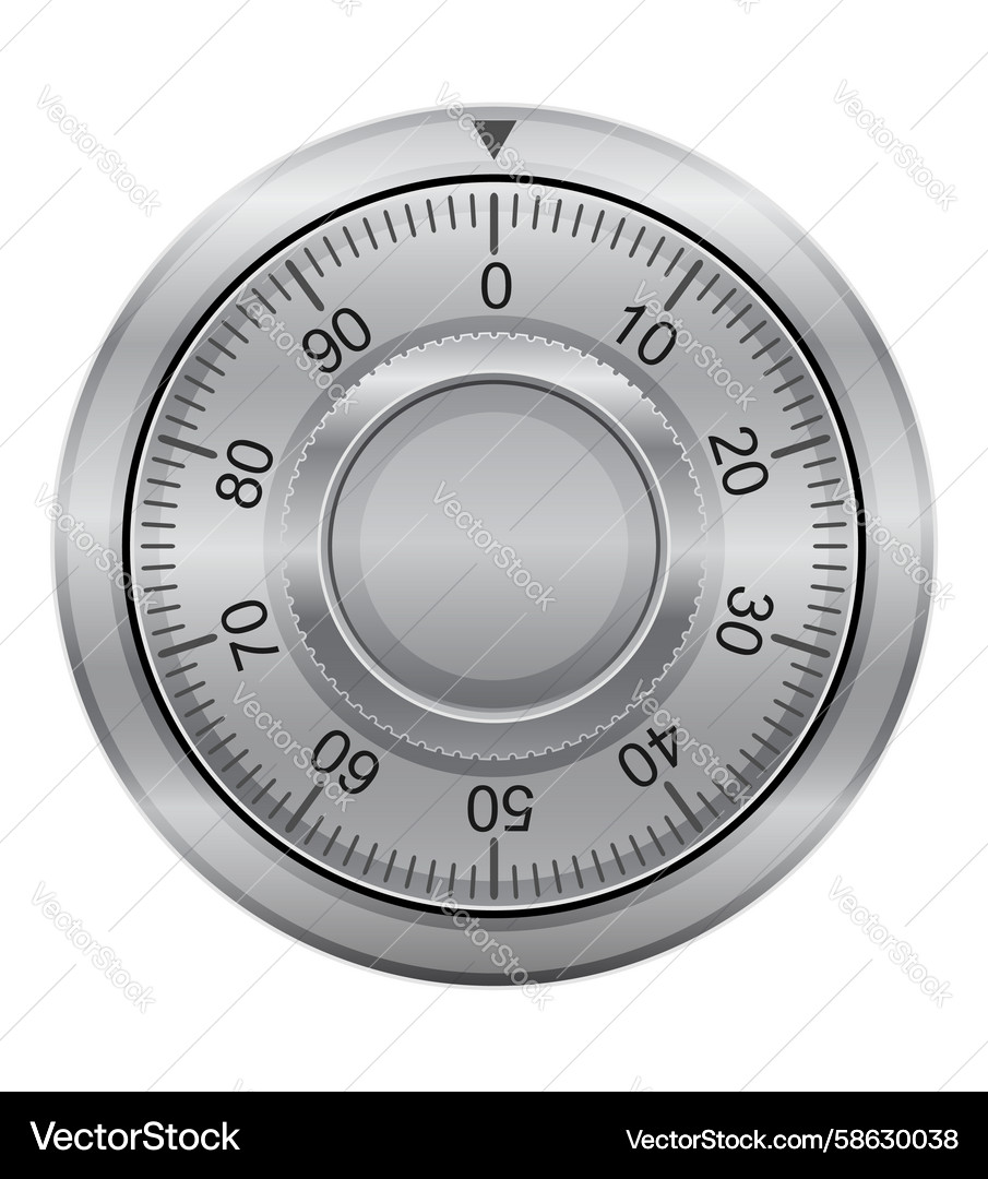 Safe lock for secure storage and closure Safe lock for secure storage and closure Vector Image