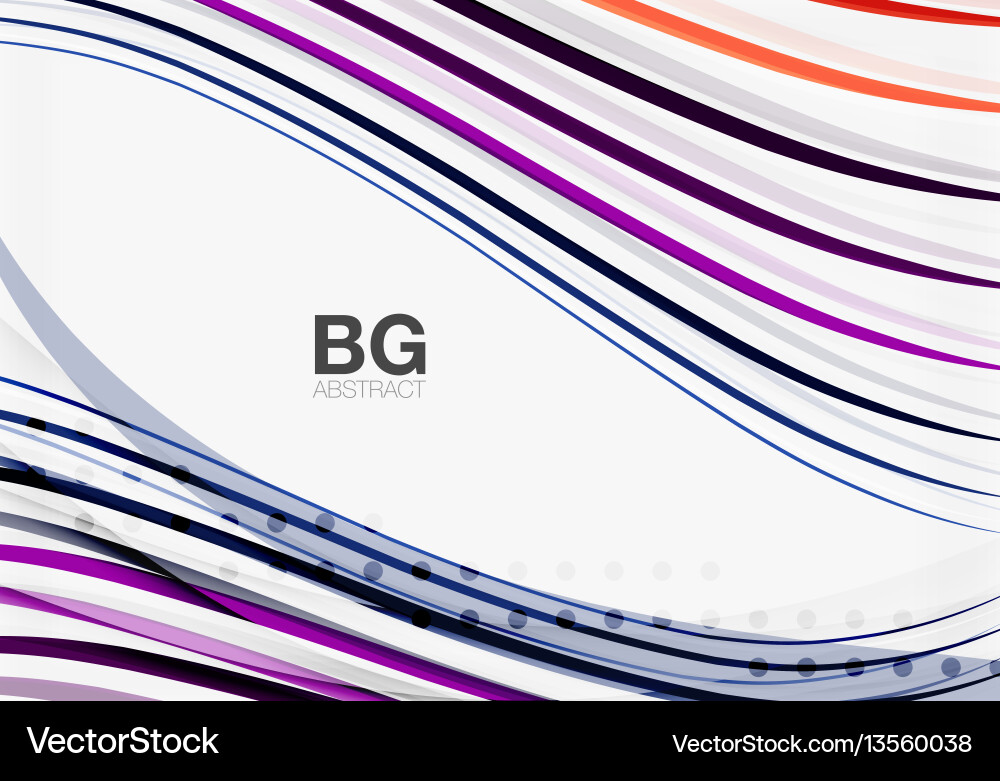 Thin lines wave abstract background vector image