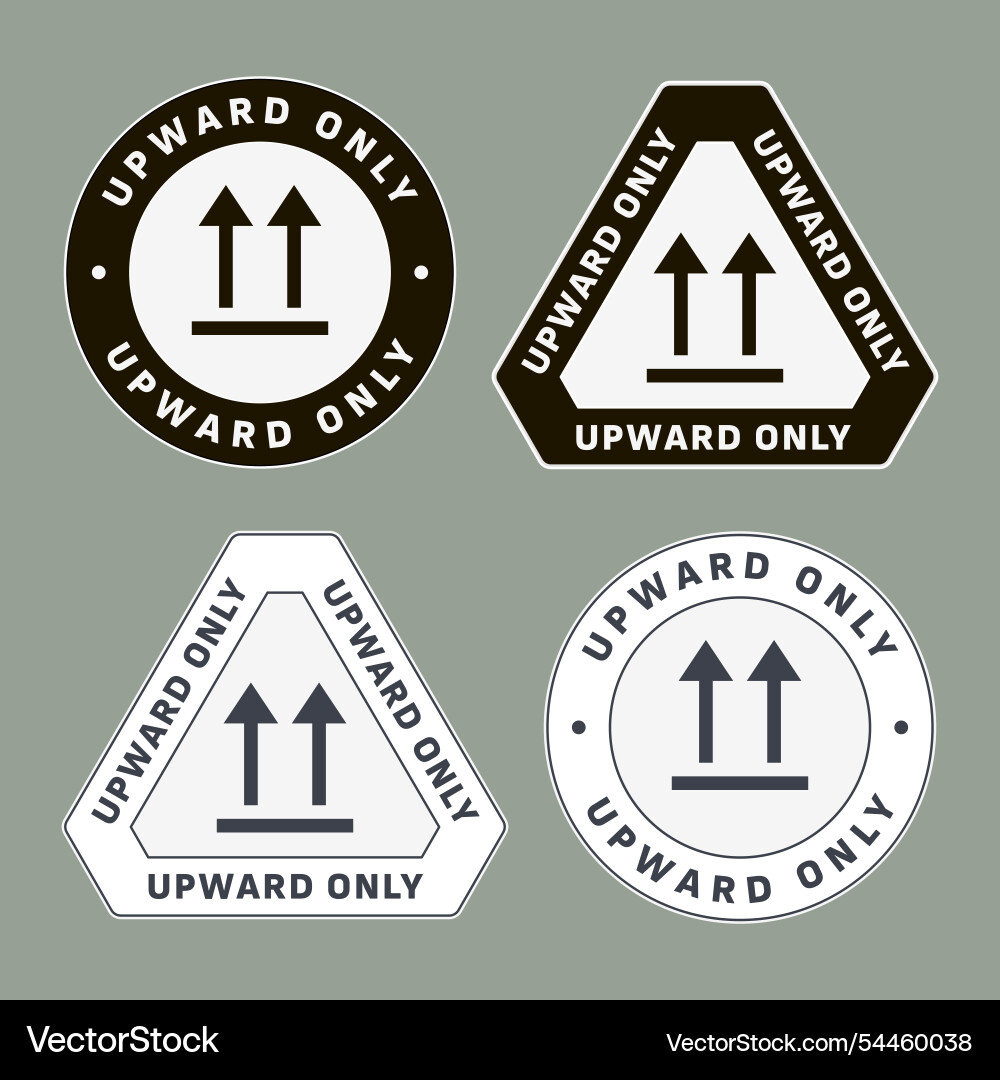 This way up correct orientation indicator Vector Image