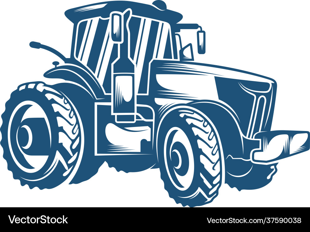 Tractor design creative logo Royalty Free Vector Image