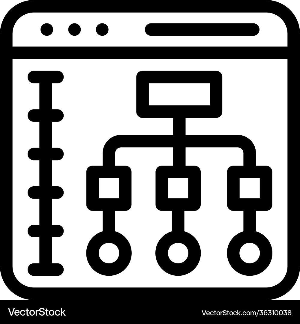Web hierarchy vector image