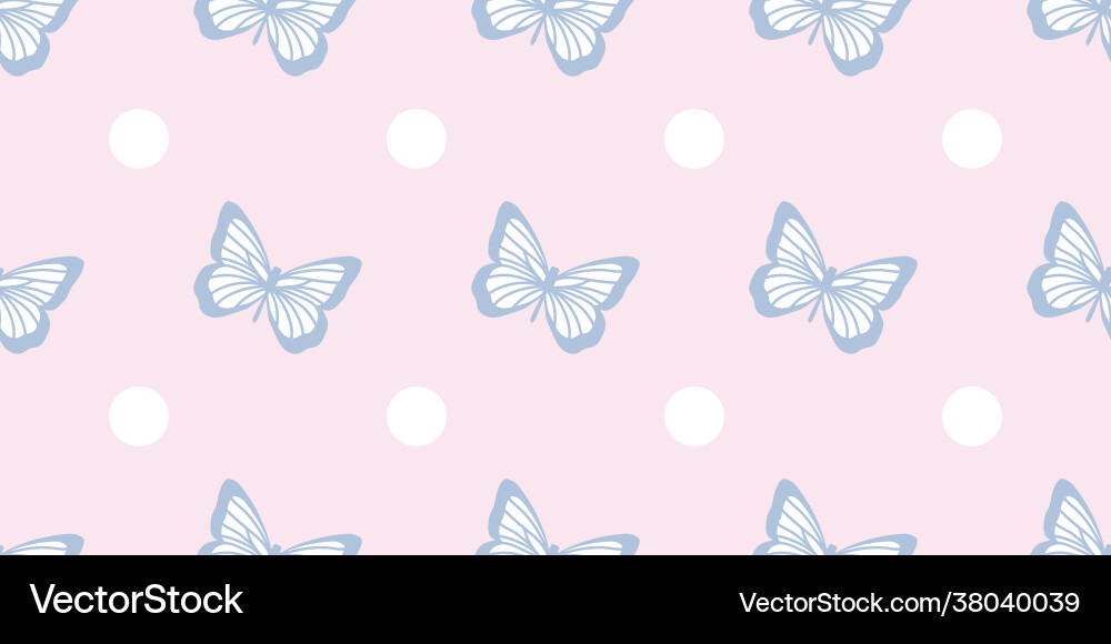 Butterfly seamless repeat pattern design Vector Image