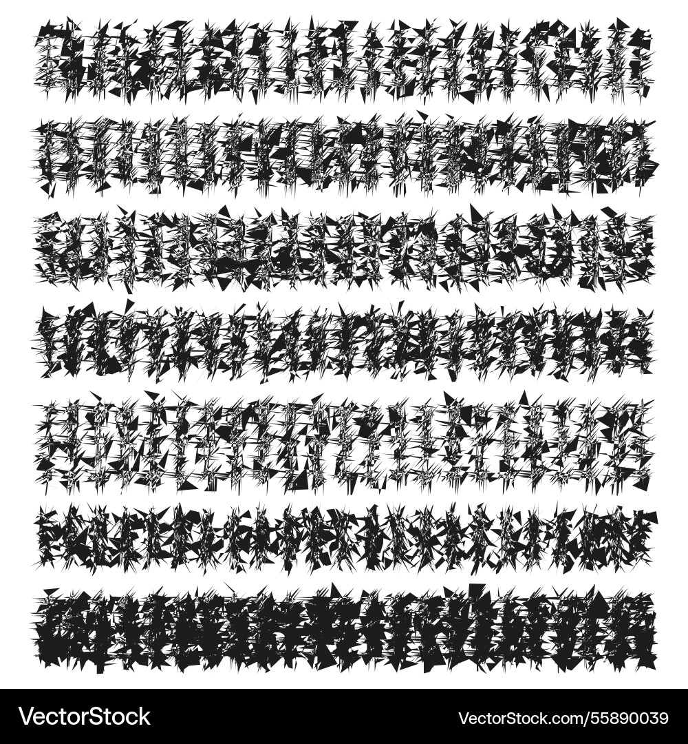 Chaotic spiky form abstract black pattern sharp Chaotic spiky form abstract black pattern sharp vector image