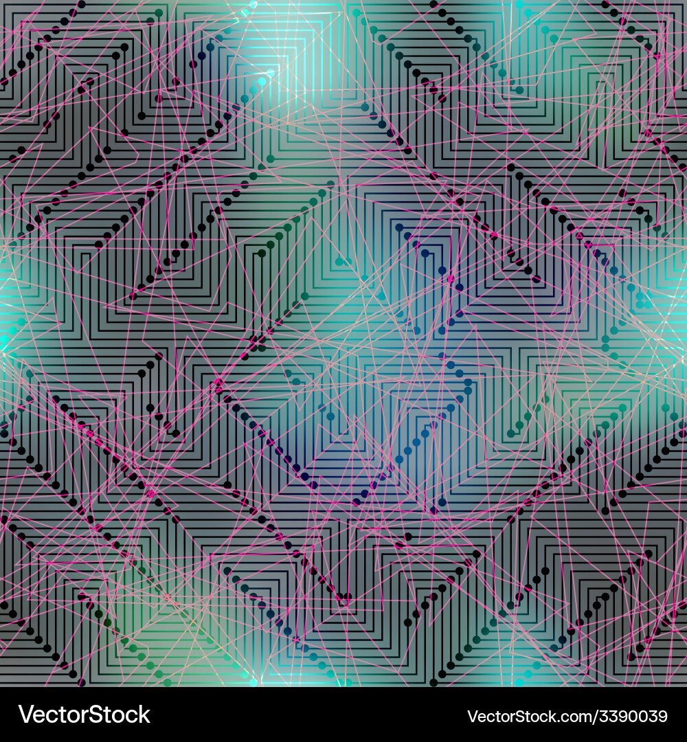 Computer grid matrix pattern on blurred background vector image