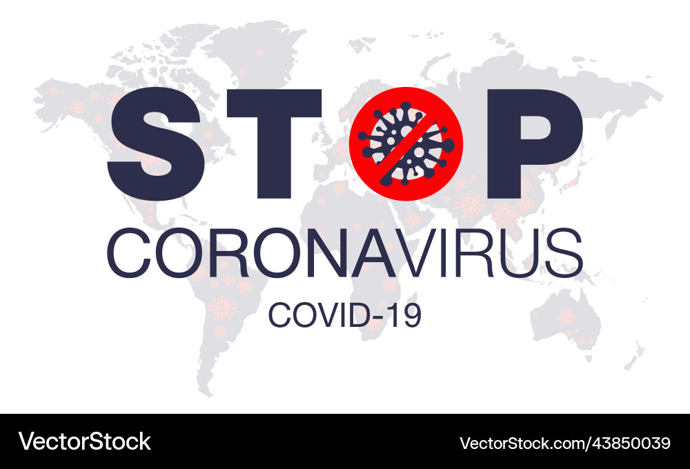 Coronavirus stop covid-19 map keine Infektion Coronavirus stop covid-19 map keine Infektion vektorbild