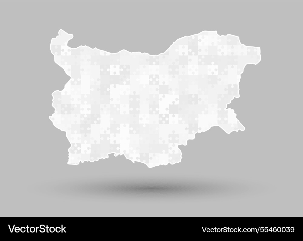Creative map bulgaria from grey puzzle jigsaw Creative map bulgaria from grey puzzle jigsaw vector image