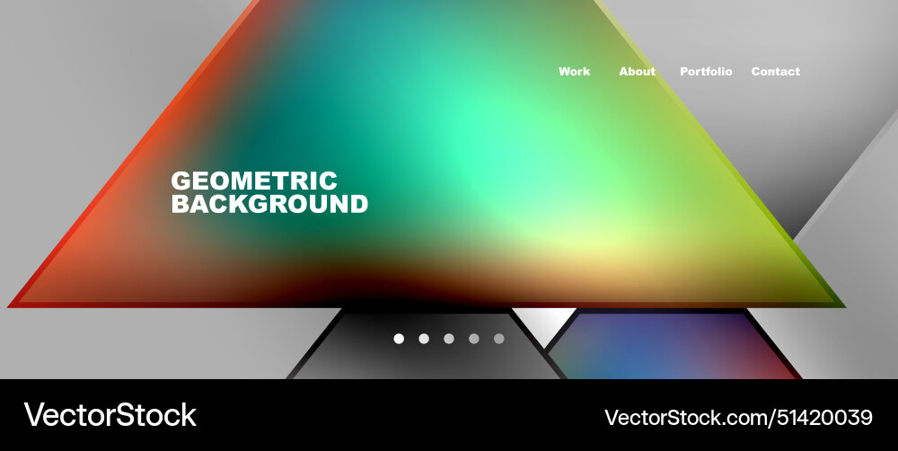 Gradient triangle geometric minimal wallpaper Vector Image