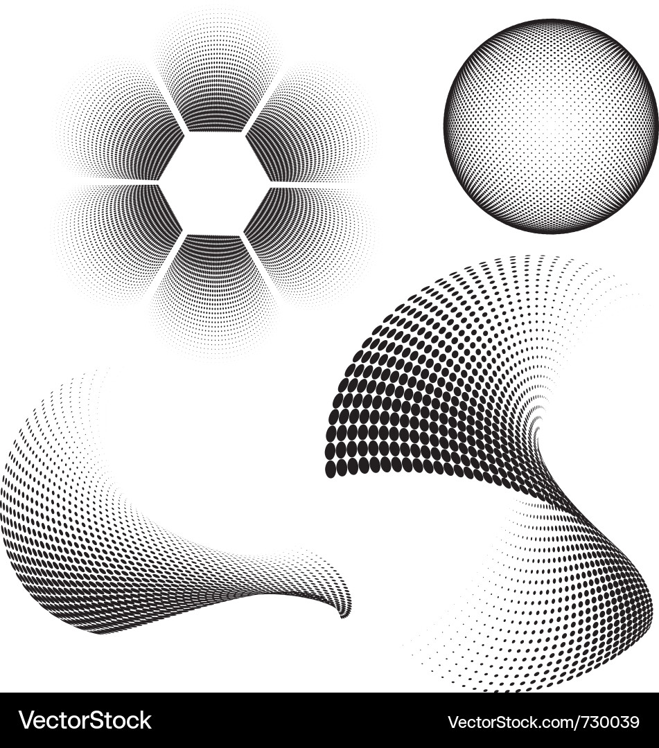 Halftone Texture Patterns vector image