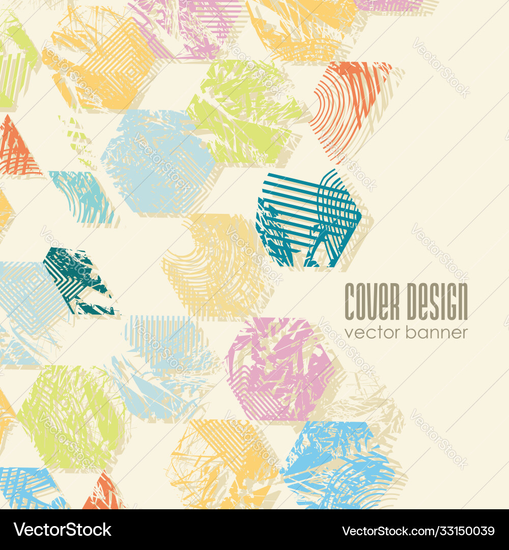 Hexagonal Retro Pattern vector image