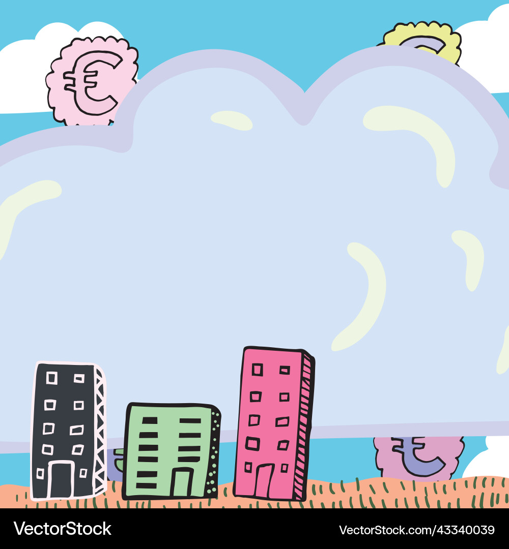 Important message written in shape of cloud Important message written in shape of cloud vector image