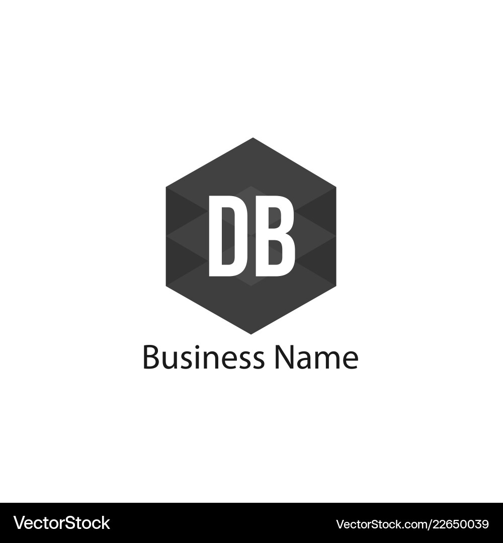 Initial letter db logo template design vector image