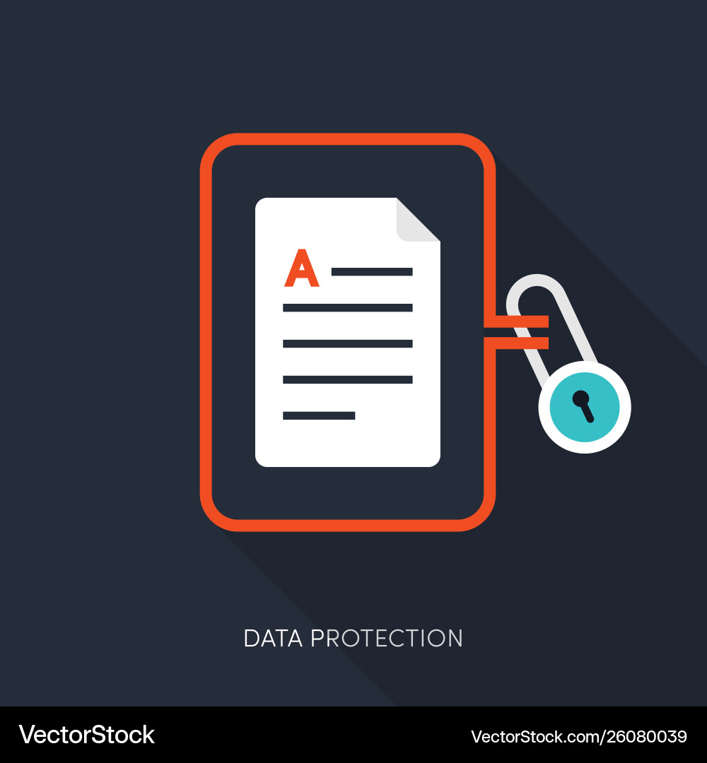 Internet security and data protection concept vector image