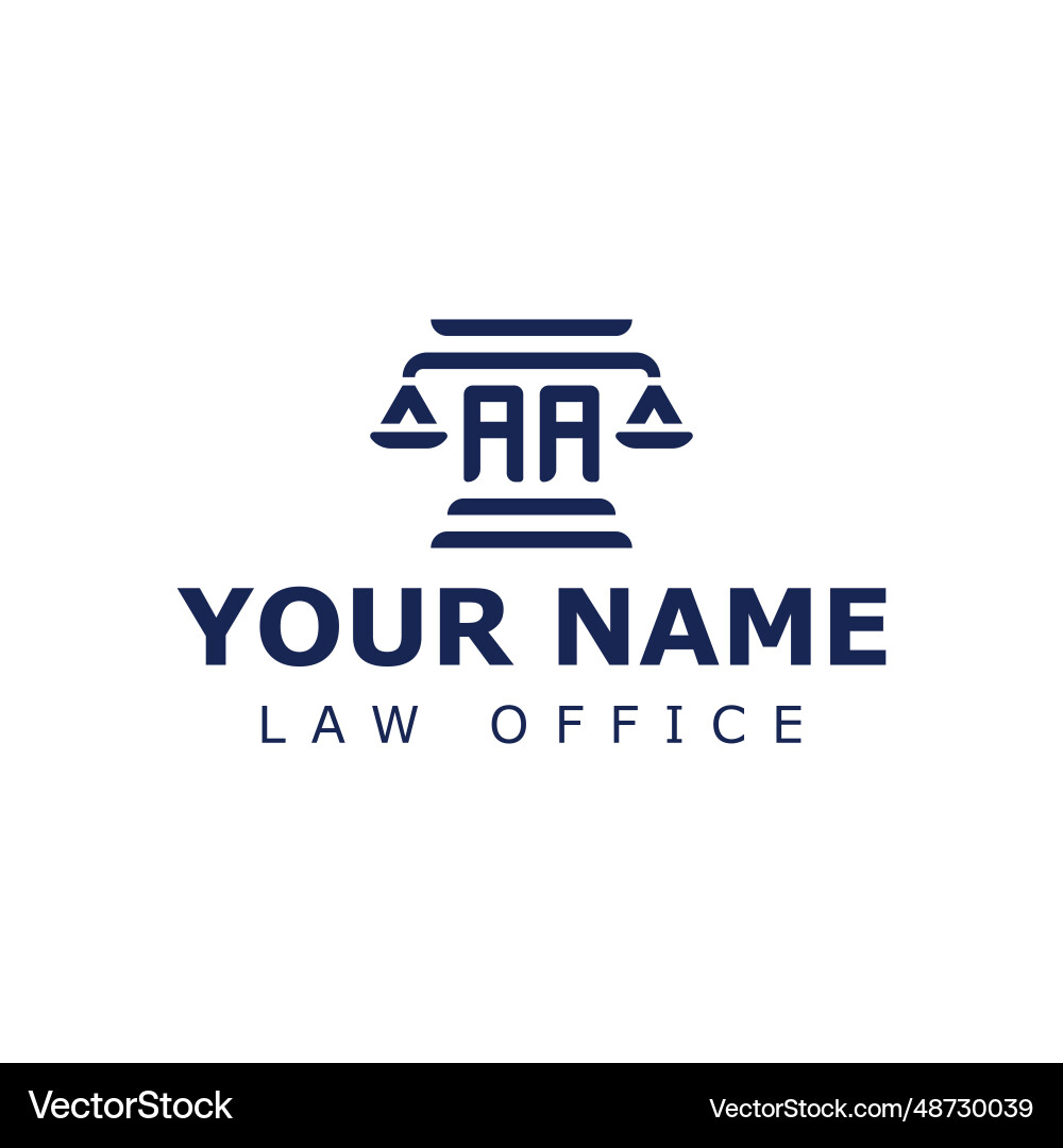Letter aa legal logo suitable for any business Letter aa legal logo suitable for any business vector image