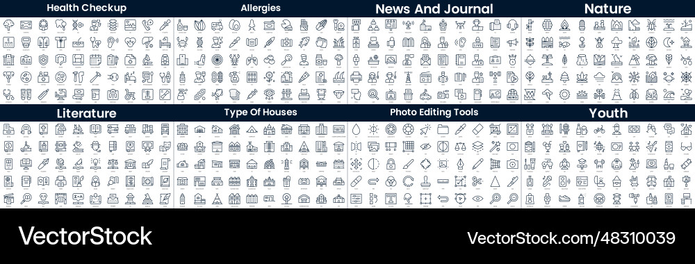 Linear style icons pack in this bundle include Linear style icons pack in this bundle include vector image