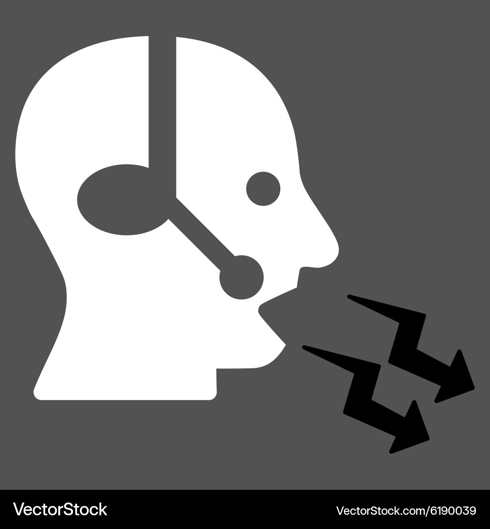 Operator shout icon vector image