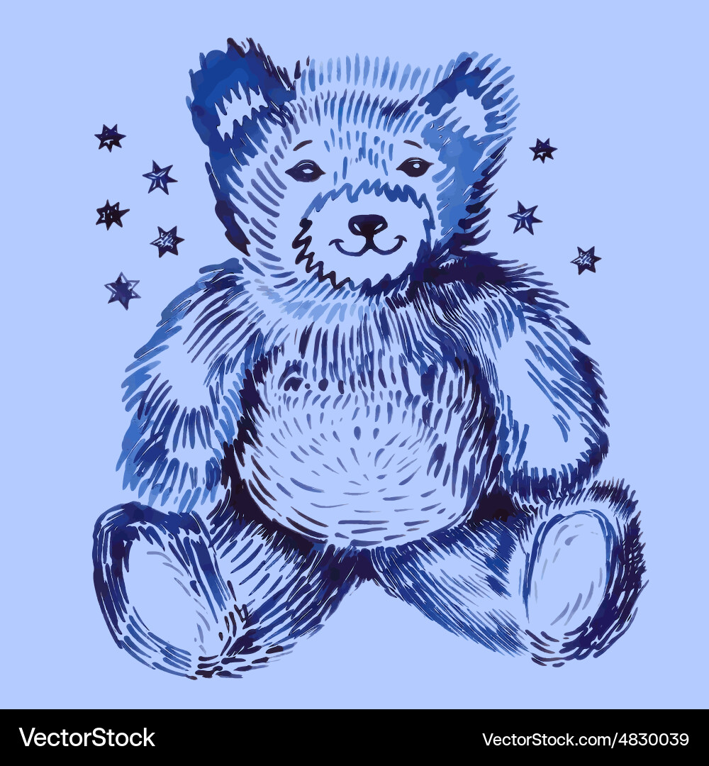 Sitting bear Royalty Free Vector Image - VectorStock