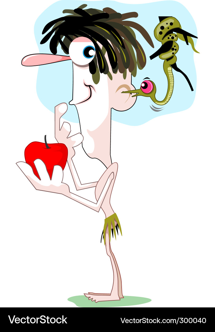 Adam and snake Vector Image