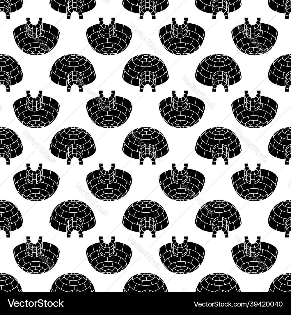 Alaska igloo pattern seamless Alaska igloo pattern seamless vector image