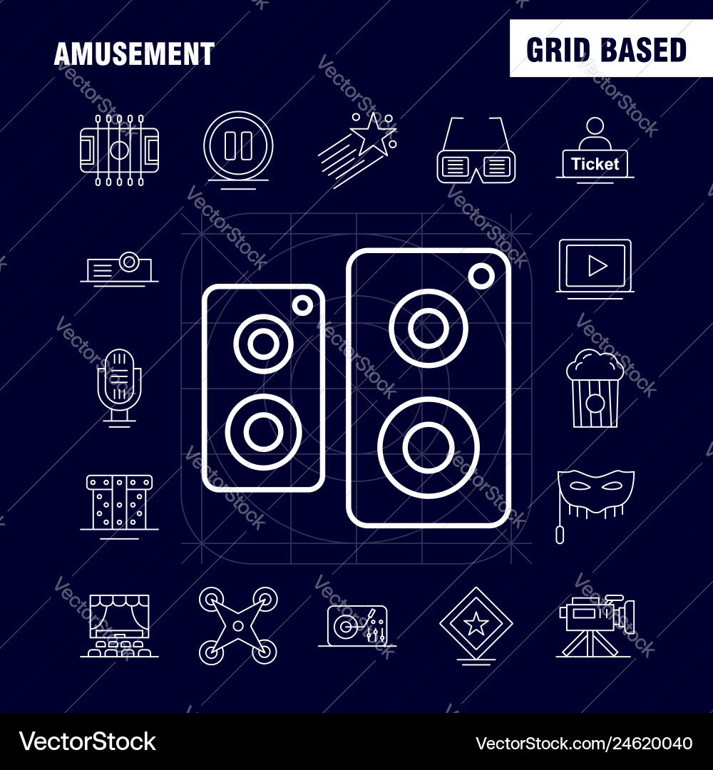 Amusement line icon for web print and mobile uxui Amusement line icon for web print and mobile uxui vector image