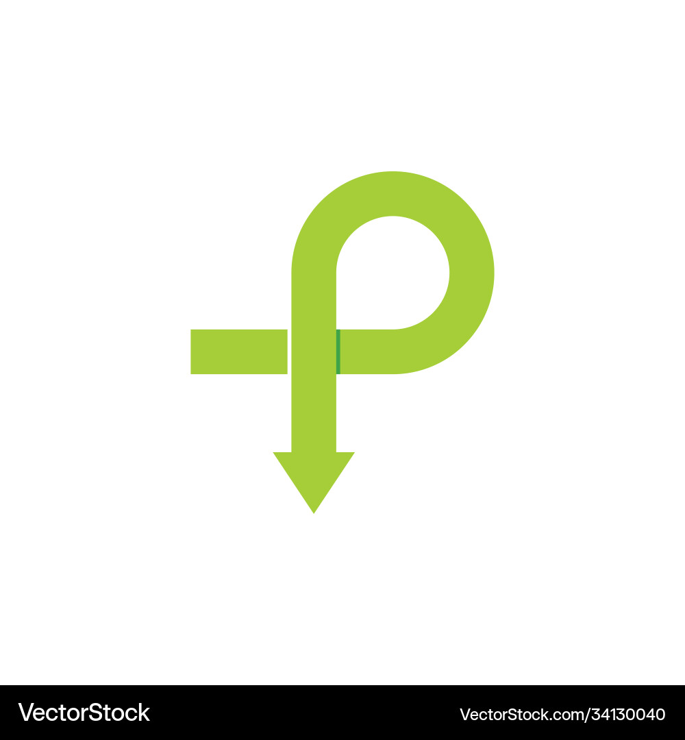 Buchstaben p einfache Überlappung Design Logo Buchstaben p einfache Überlappung Design Logo vektorbild