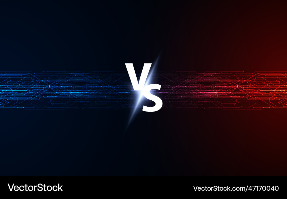 Concept vs comparison between two sides template Concept vs comparison between two sides template Vector Image