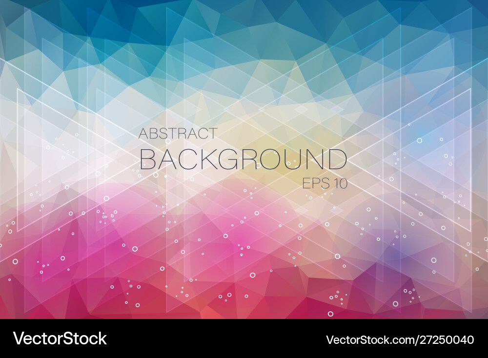 Creative background with triangle and circle vector image