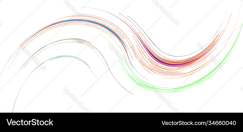 Curve rotated volute helix shape colorful spiral Curve rotated volute helix shape colorful spiral vector image