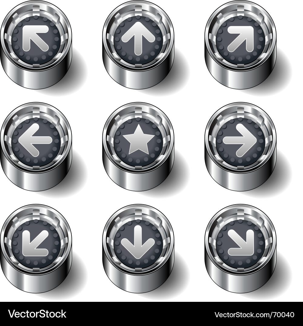 Direction buttons Vector Image