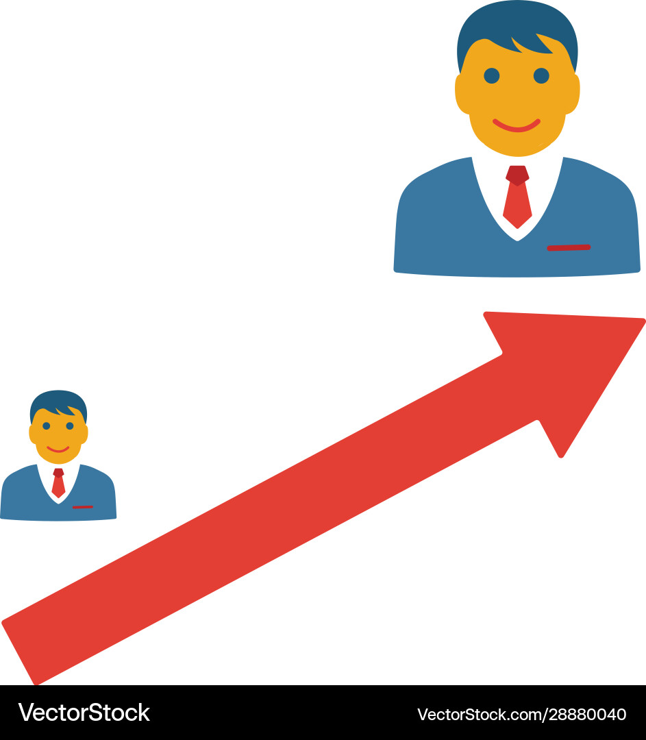 Escalation icon simple flat element from crm Escalation icon simple flat element from crm vector image
