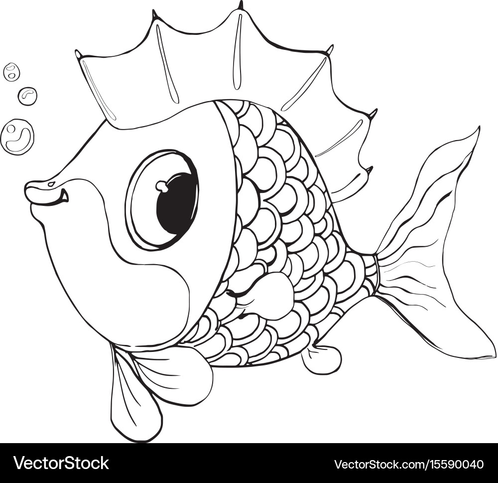 Fish from a fairy talegood Royalty Free Vector Image
