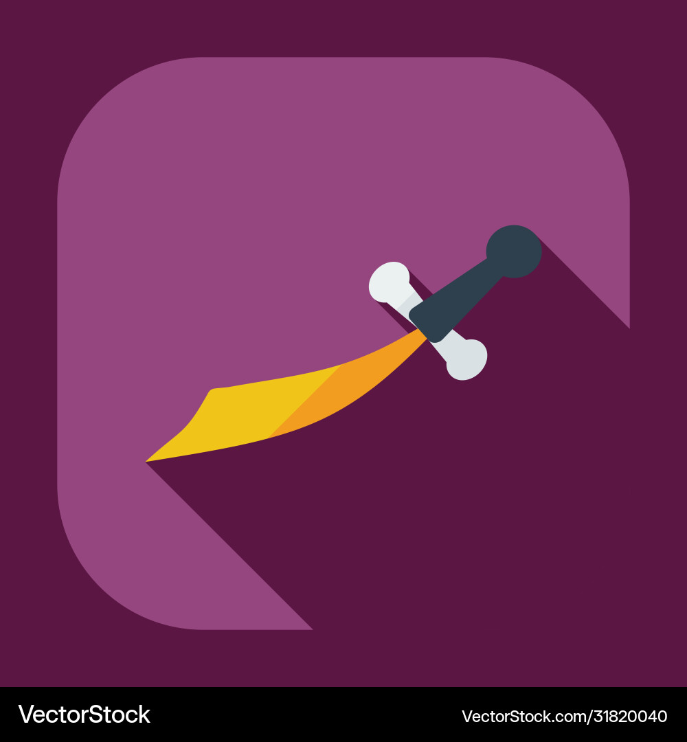 Flat modern design with shadow icons dagger vector image
