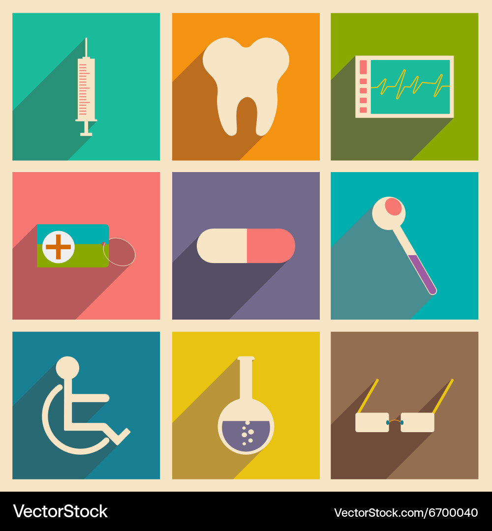 Flat with shadow concept and mobile application vector image
