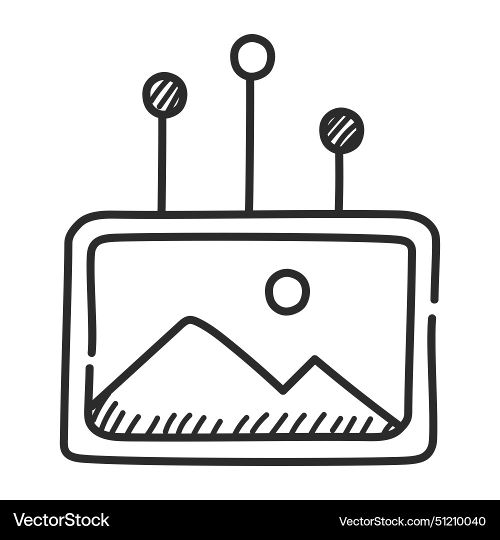 Generative artificial intelligence doodle icon Generative artificial intelligence doodle icon vector image