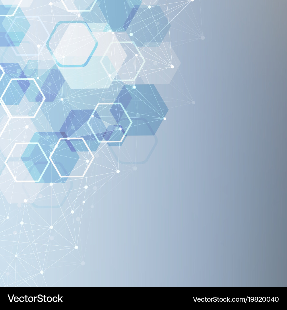 Geometric abstract background with connected line Vector Image